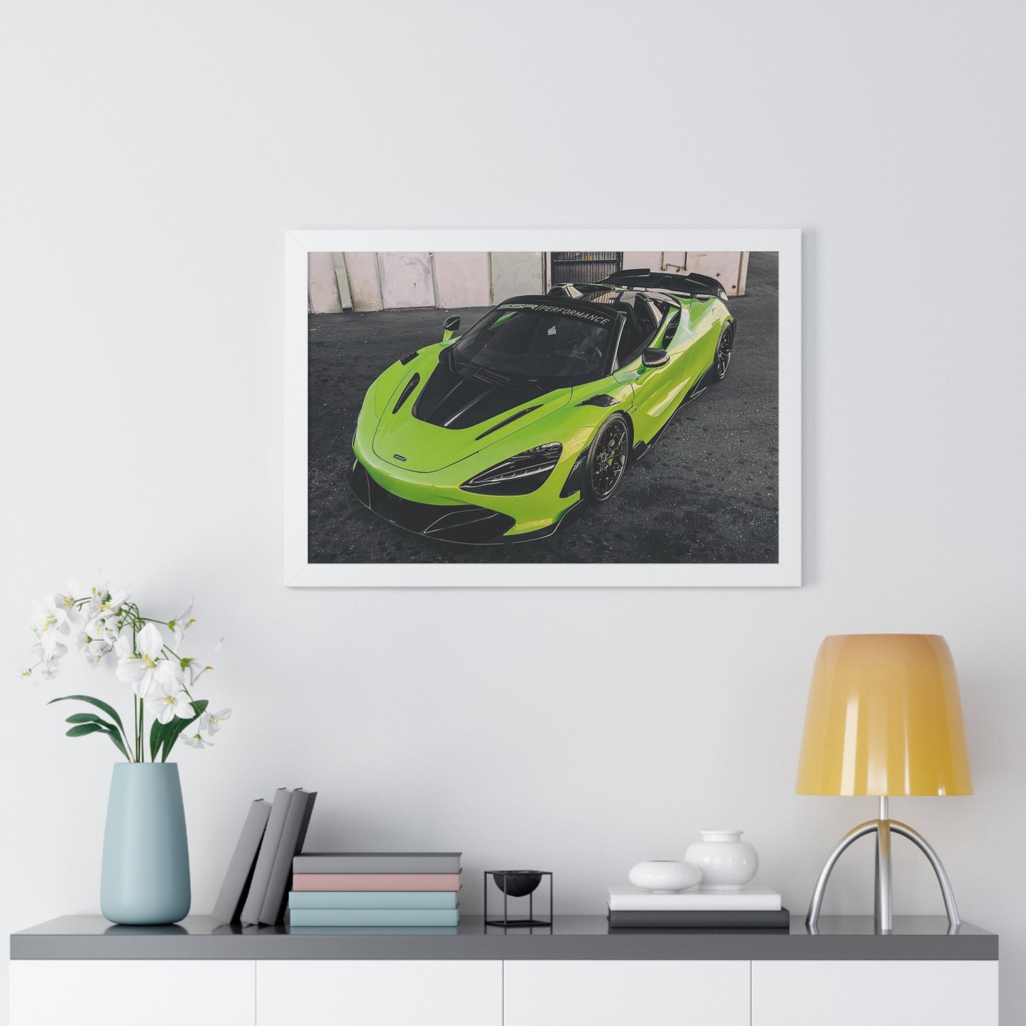 "Green Martian" 30" x 20" Framed McLaren Poster