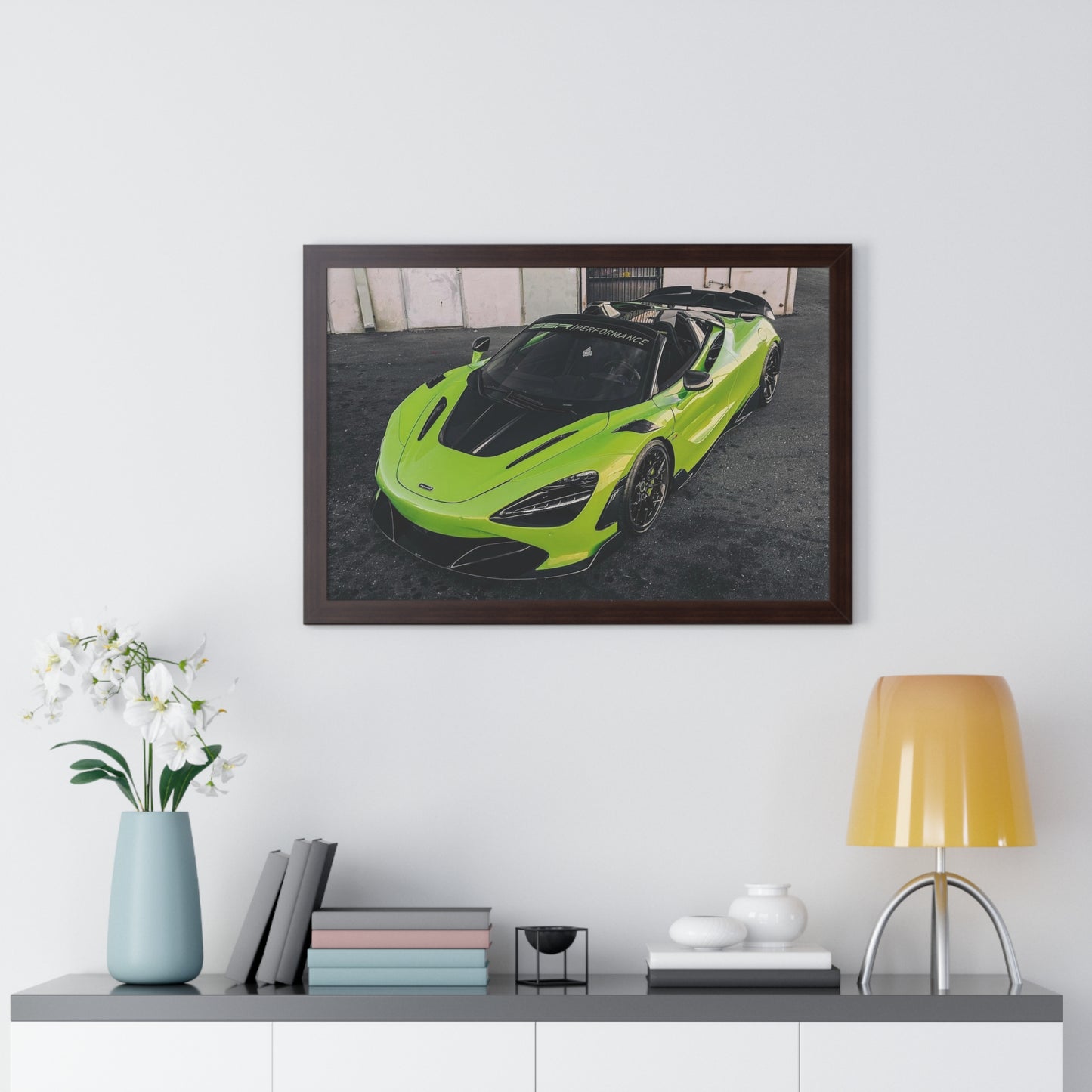 "Green Martian" 30" x 20" Framed McLaren Poster