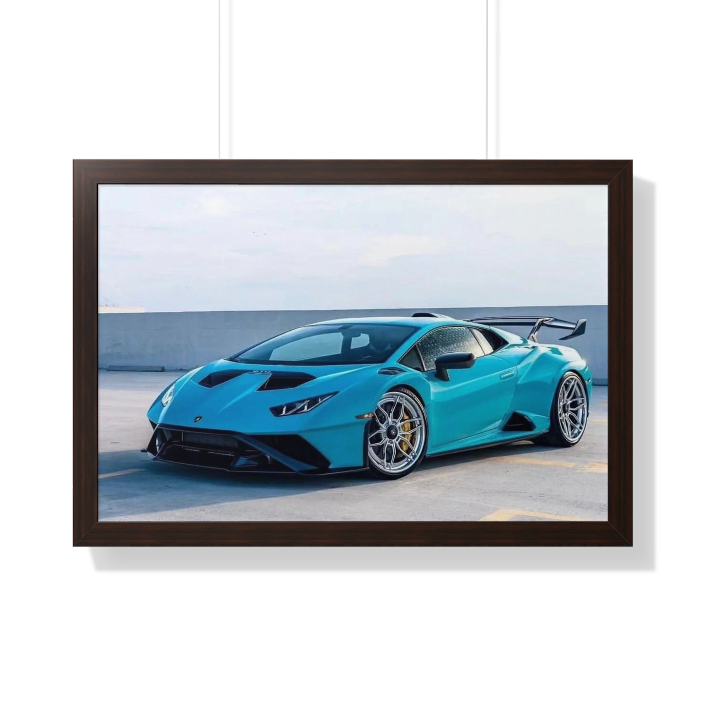"Blue Skies" 30" x 20" Framed Lamborghini Poster