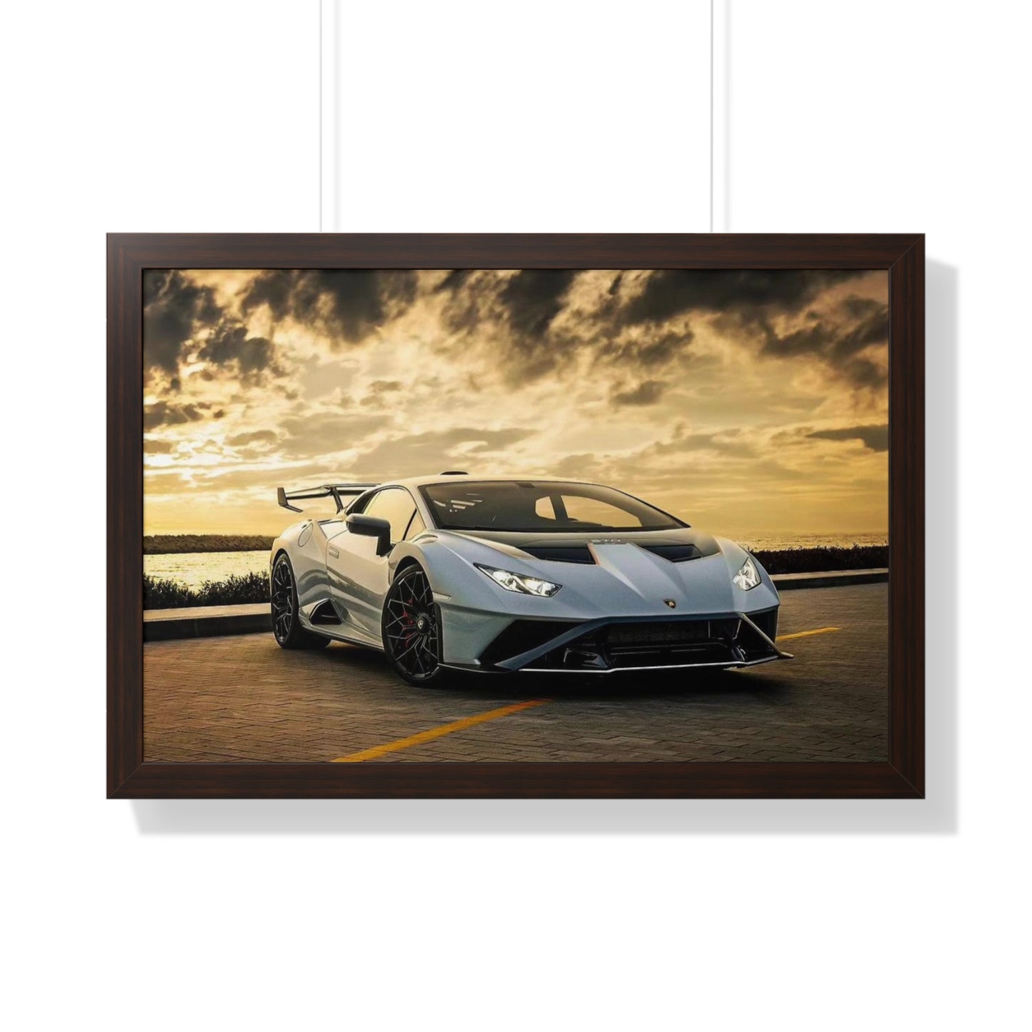 "Cloudy Skies" 30" x 20" Framed Lamborghini Poster