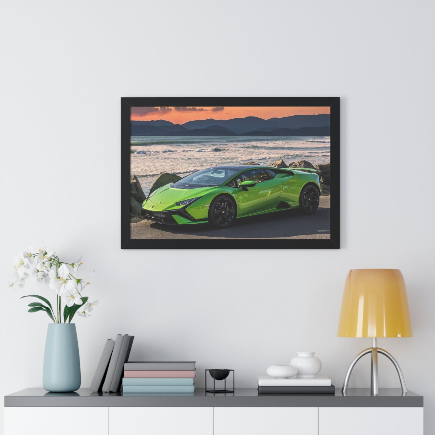 "Tecnica" 30" x 20" Framed Lamborghini Poster