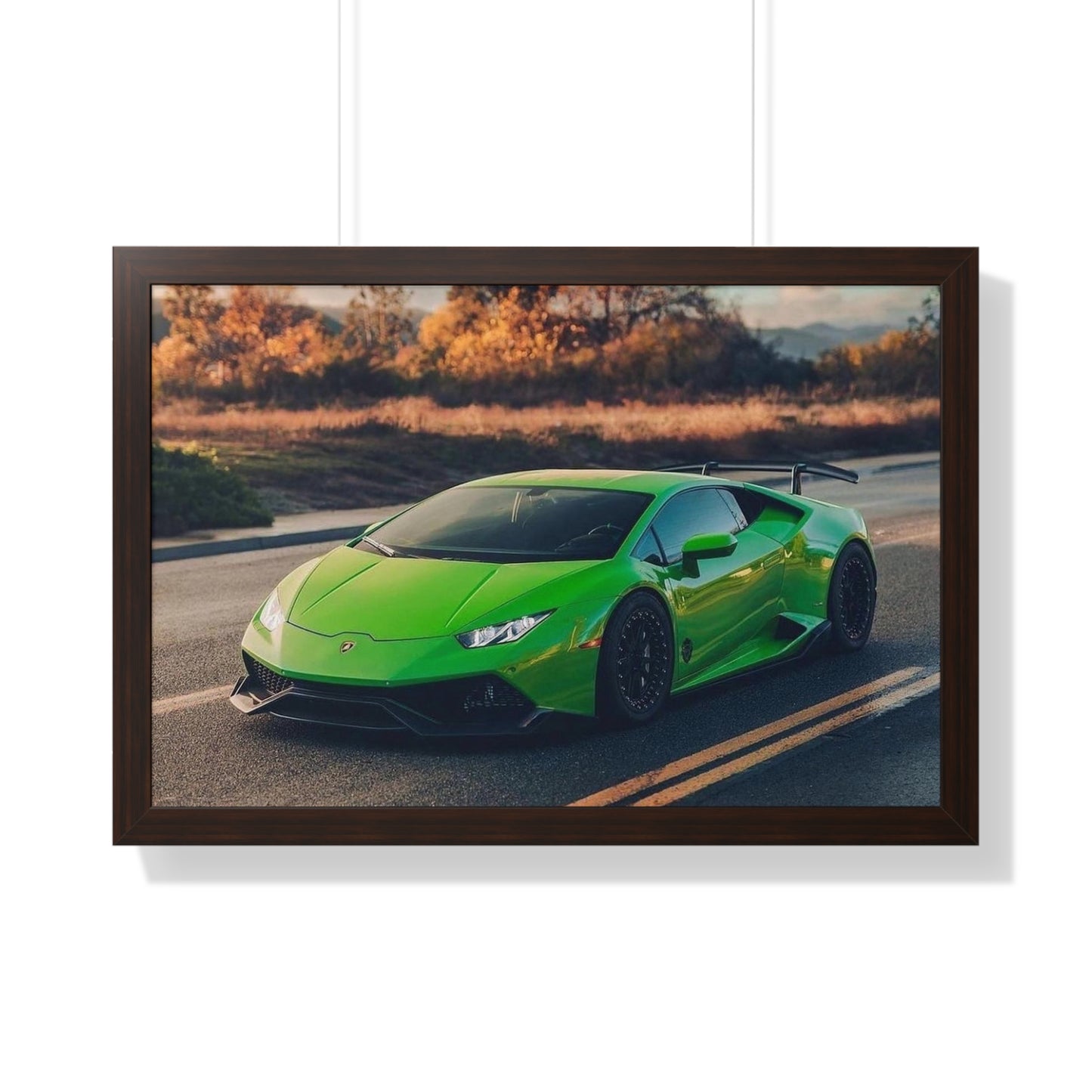 "Verde Mantis" 30" x 20" Framed Lamborghini Poster