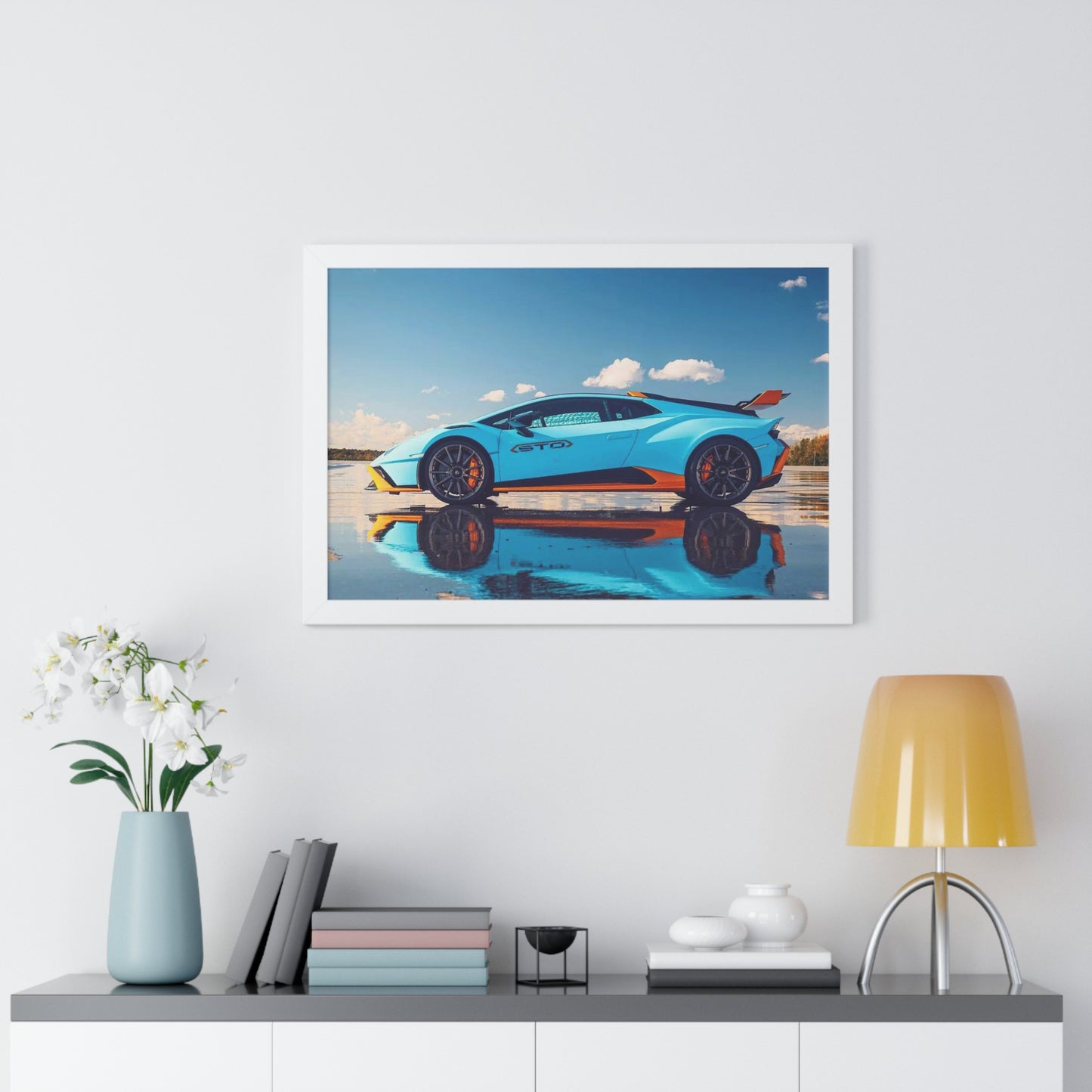 "Reflection" 30" x 20" Framed Lamborghini Poster