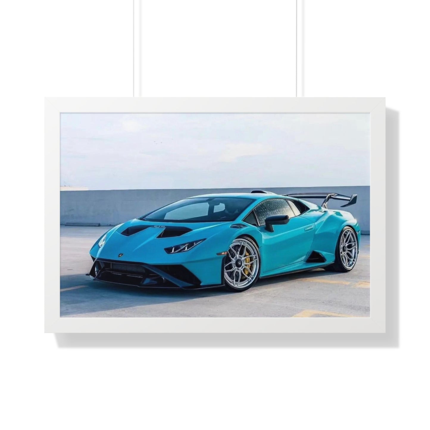 "Blue Skies" 30" x 20" Framed Lamborghini Poster