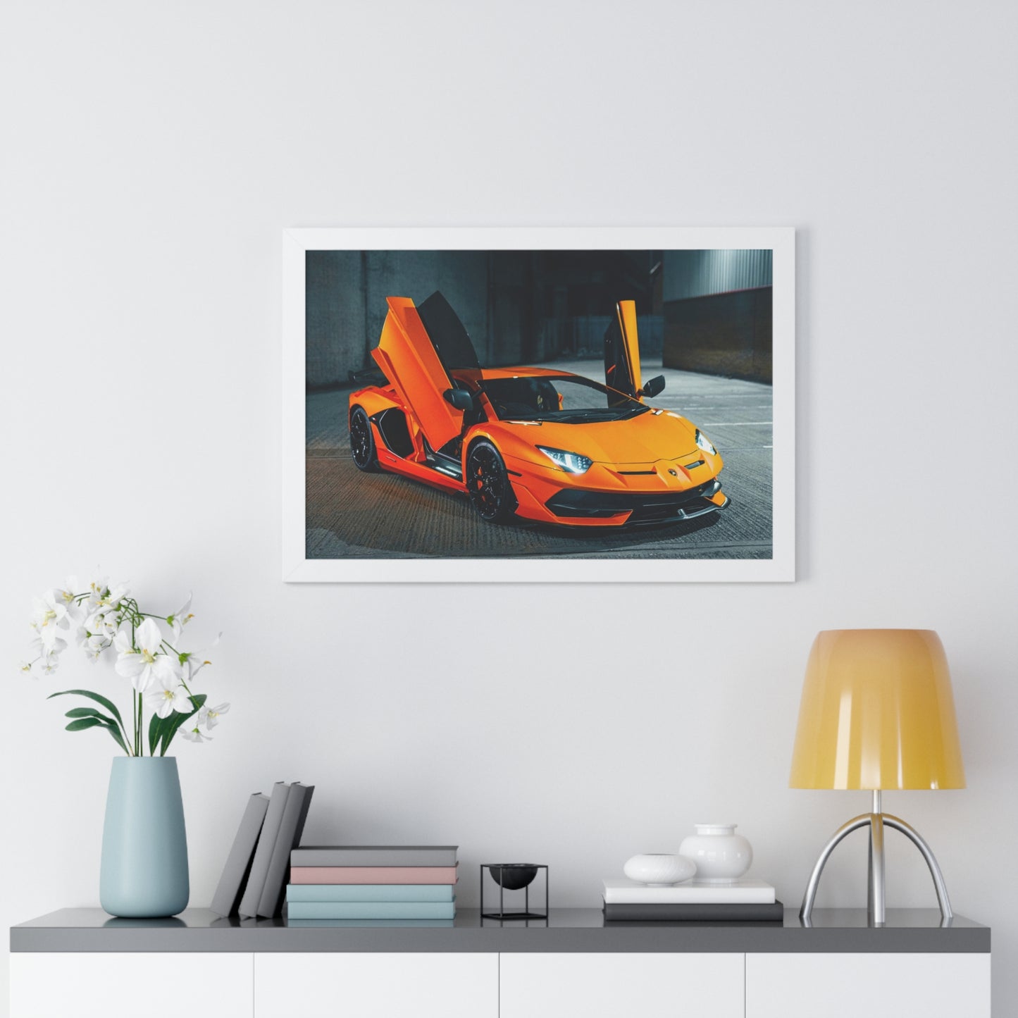 "Scissor Doors" 30" x 20" Framed Lamborghini Poster