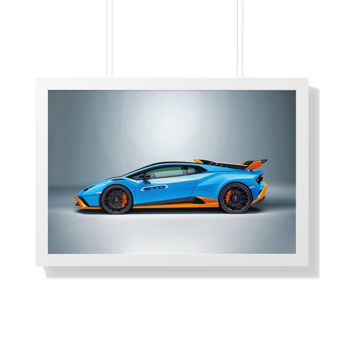 "Side Shot" 30" x 20" Lamborghini Framed Wall Art