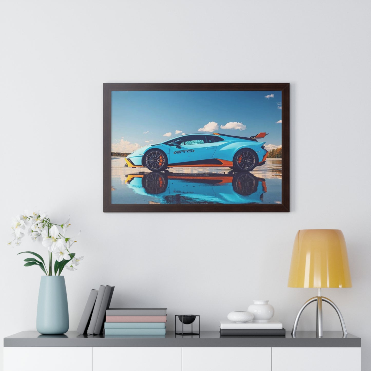 "Reflection" 30" x 20" Framed Lamborghini Poster